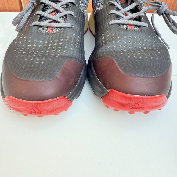 Adidas Adipower Men's Cross Training Shoes Size 9.5 Gray & Red Sneakers - Picture 7 of 9